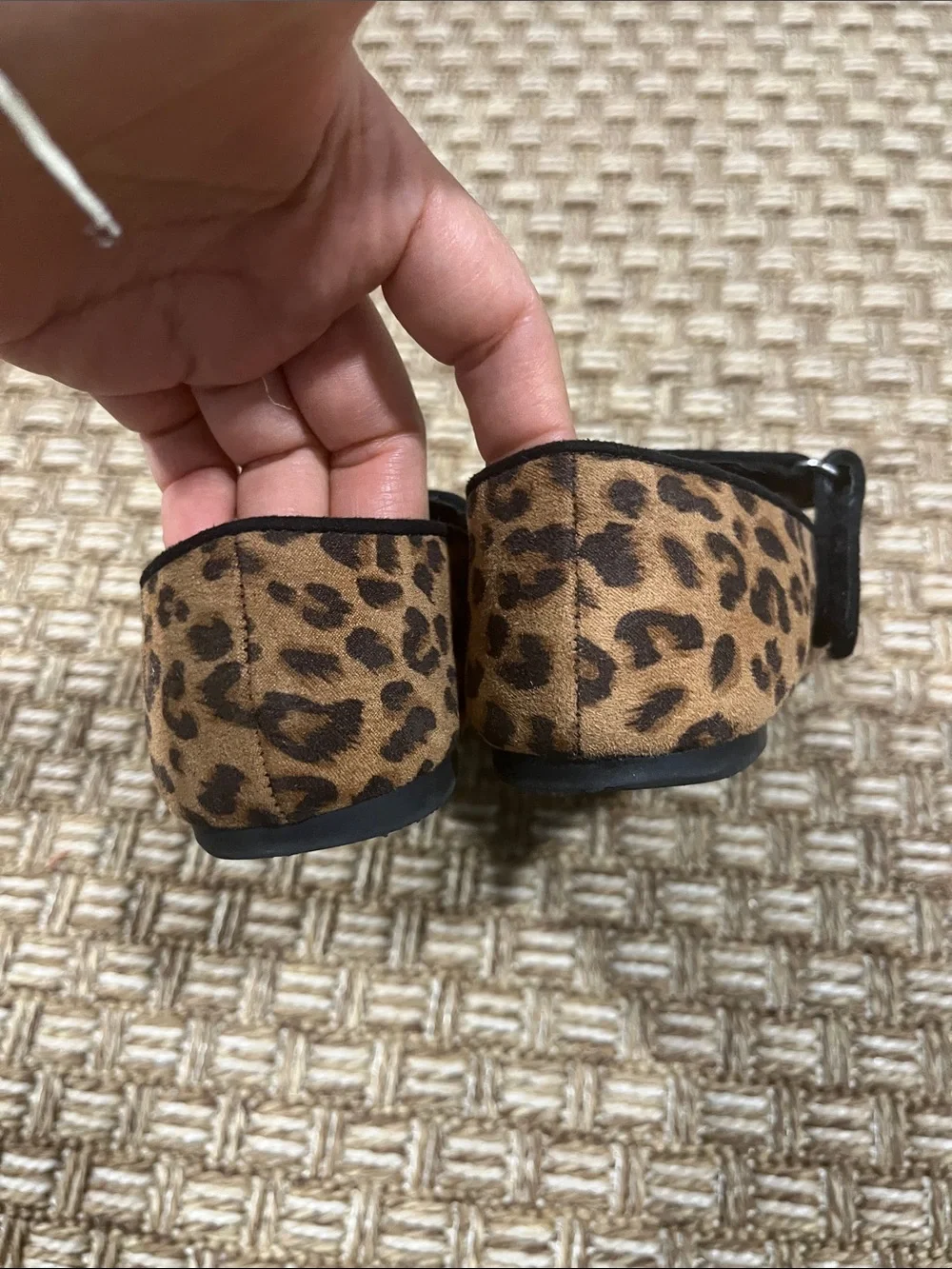 Cat & Jack Leopard Print Mary Jane Shoes - Brown/Black